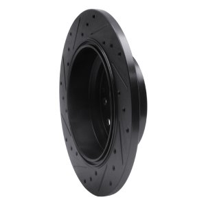 Acura RL Brake Rotor (1) - Rear Right - R1 Concepts - Drilled & Slotted - Black - `99-`01